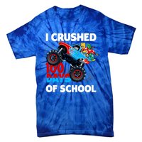 I Crushed 100 Days Of School Monster Truck Teacher Gift Tie-Dye T-Shirt