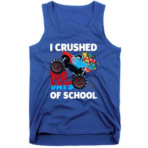 I Crushed 100 Days Of School Monster Truck Teacher Gift Tank Top