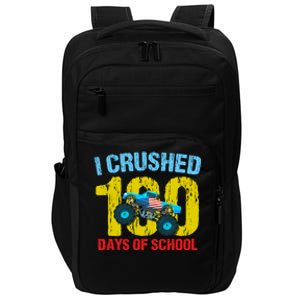 I Crushed 100 Days Of School Monster Truck Teacher Gift Impact Tech Backpack