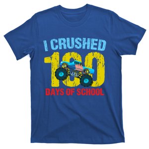 I Crushed 100 Days Of School Monster Truck Teacher Gift T-Shirt