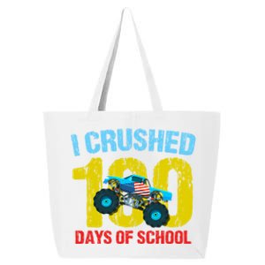 I Crushed 100 Days Of School Monster Truck Teacher Gift 25L Jumbo Tote