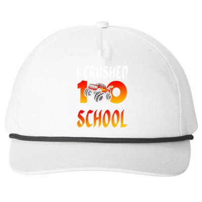 I Crushed 100 Days Of School Racing Truck Racer Schooler Gift Snapback Five-Panel Rope Hat