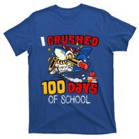 I Crushed 100 Days Of School Shark Crushing Happy 100th Day Gift T-Shirt