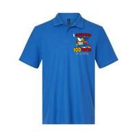 I Crushed 100 Days Of School Shark Crushing Happy 100th Day Gift Softstyle Adult Sport Polo