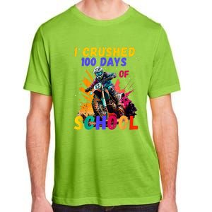 I Crushed 100 Days Of School Dirt Bike Adult ChromaSoft Performance T-Shirt