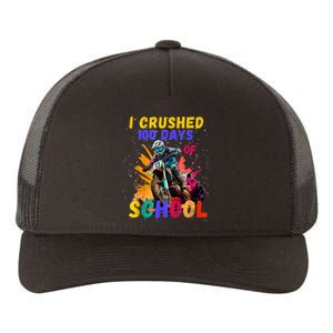 I Crushed 100 Days Of School Dirt Bike Yupoong Adult 5-Panel Trucker Hat