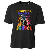 I Crushed 100 Days Of School Dirt Bike Cooling Performance Crew T-Shirt