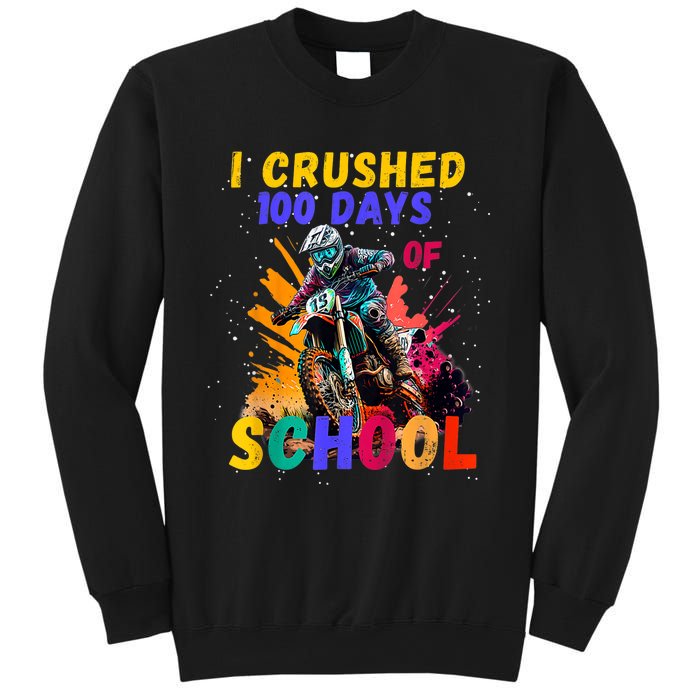 I Crushed 100 Days Of School Dirt Bike Sweatshirt