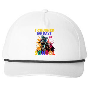 I Crushed 100 Days Of School Dirt Bike Snapback Five-Panel Rope Hat