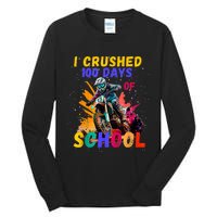 I Crushed 100 Days Of School Dirt Bike Tall Long Sleeve T-Shirt