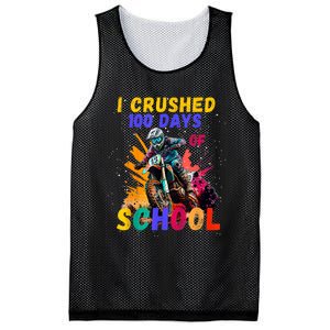 I Crushed 100 Days Of School Dirt Bike Mesh Reversible Basketball Jersey Tank