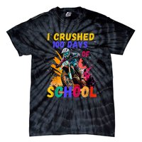 I Crushed 100 Days Of School Dirt Bike Tie-Dye T-Shirt