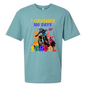 I Crushed 100 Days Of School Dirt Bike Sueded Cloud Jersey T-Shirt