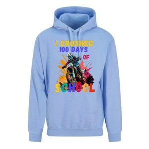 I Crushed 100 Days Of School Dirt Bike Unisex Surf Hoodie