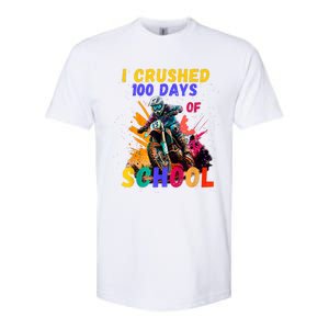 I Crushed 100 Days Of School Dirt Bike Softstyle CVC T-Shirt