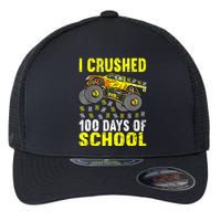 I Crushed 100 Days Of School Monster Truck Flexfit Unipanel Trucker Cap