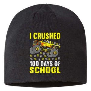 I Crushed 100 Days Of School Monster Truck Sustainable Beanie