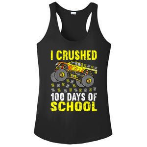 I Crushed 100 Days Of School Monster Truck Ladies PosiCharge Competitor Racerback Tank