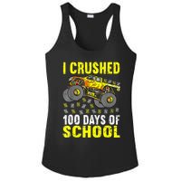 I Crushed 100 Days Of School Monster Truck Ladies PosiCharge Competitor Racerback Tank