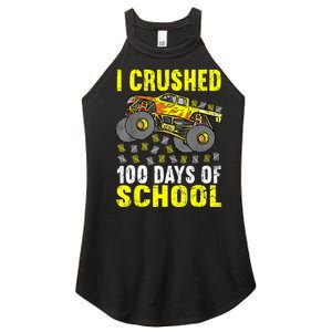 I Crushed 100 Days Of School Monster Truck Women's Perfect Tri Rocker Tank