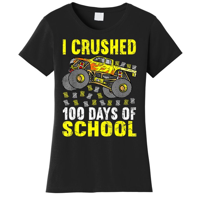 I Crushed 100 Days Of School Monster Truck Women's T-Shirt