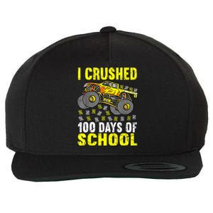 I Crushed 100 Days Of School Monster Truck Wool Snapback Cap