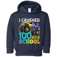 I Crushed 100 Days Of School Boys Monster Truck Toddler Hoodie