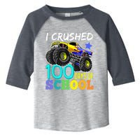 I Crushed 100 Days Of School Boys Monster Truck Toddler Fine Jersey T-Shirt