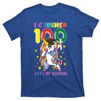 I Crushed 100 Day Of School Unicorn Teacher Student Cute Gift T-Shirt