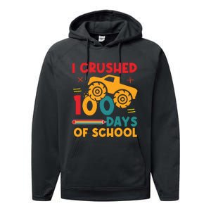 I Crushed 100 Days Of School Performance Fleece Hoodie