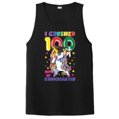 I Crushed 100 Day Of Kindergarten Unicorn Teacher Cute Gift PosiCharge Competitor Tank