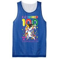 I Crushed 100 Day Of Kindergarten Unicorn Teacher Cute Gift Mesh Reversible Basketball Jersey Tank