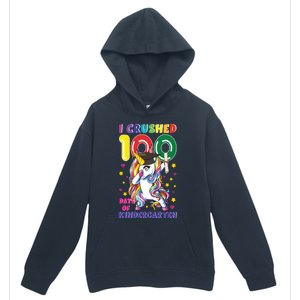 I Crushed 100 Day Of Kindergarten Unicorn Teacher Cute Gift Urban Pullover Hoodie