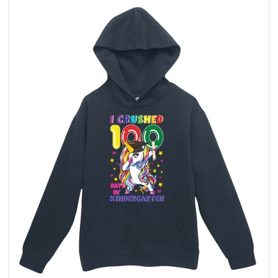 I Crushed 100 Day Of Kindergarten Unicorn Teacher Cute Gift Urban Pullover Hoodie