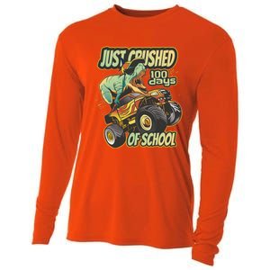 I Crushed 100 Days Of First Grade 100th Day Of School Meaningful Gift Cooling Performance Long Sleeve Crew