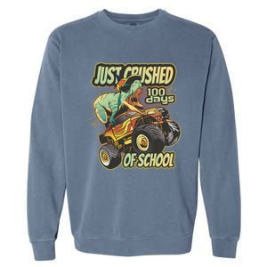 I Crushed 100 Days Of First Grade 100th Day Of School Meaningful Gift Garment-Dyed Sweatshirt