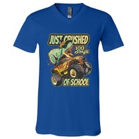 I Crushed 100 Days Of First Grade 100th Day Of School Meaningful Gift V-Neck T-Shirt