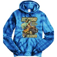 I Crushed 100 Days Of First Grade 100th Day Of School Meaningful Gift Tie Dye Hoodie