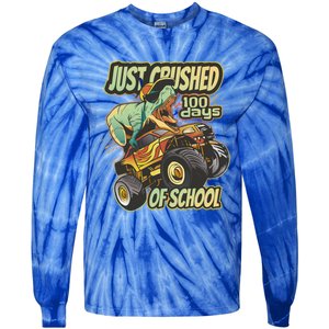 I Crushed 100 Days Of First Grade 100th Day Of School Meaningful Gift Tie-Dye Long Sleeve Shirt