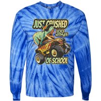 I Crushed 100 Days Of First Grade 100th Day Of School Meaningful Gift Tie-Dye Long Sleeve Shirt