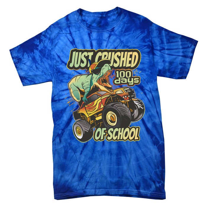 I Crushed 100 Days Of First Grade 100th Day Of School Meaningful Gift Tie-Dye T-Shirt