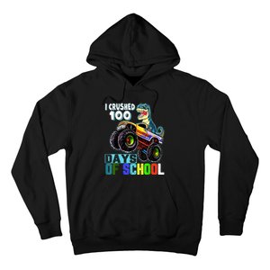 I Crushed 100 Days Of School Funny Trex 100th Day Of School Hoodie