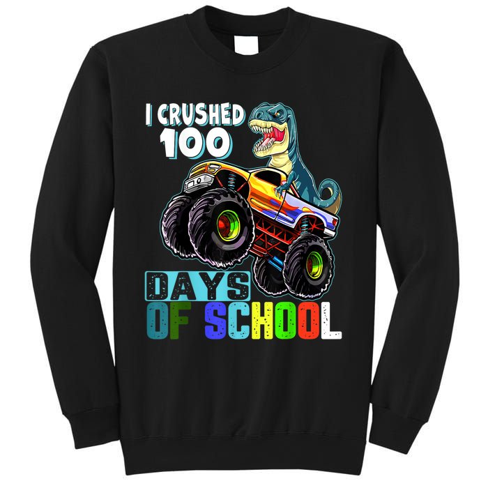 I Crushed 100 Days Of School Funny Trex 100th Day Of School Sweatshirt