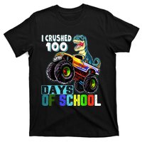 I Crushed 100 Days Of School Funny Trex 100th Day Of School T-Shirt