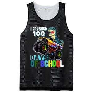 I Crushed 100 Days Of School Funny Trex 100th Day Of School Mesh Reversible Basketball Jersey Tank