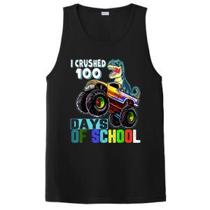 I Crushed 100 Days Of School Funny Trex 100th Day Of School PosiCharge Competitor Tank