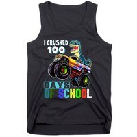 I Crushed 100 Days Of School Funny Trex 100th Day Of School Tank Top