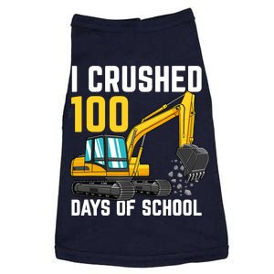 I Crushed 100 Days Of School Boy Excavator Doggie Tank