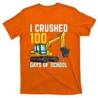 I Crushed 100 Days Of School Boy Excavator T-Shirt