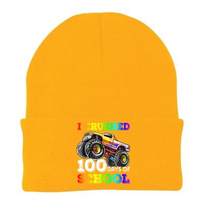 I Crushed 100 Days Of School Monster Truck For Knit Cap Winter Beanie